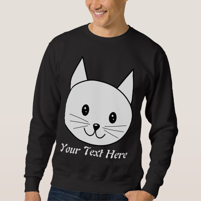 Sweatshirt Chat blanc (Devant)