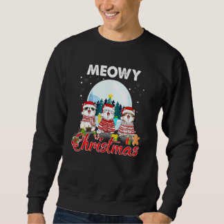 Sweatshirt Chat Chapeau de Noël Meowy Catmas Santa Xmas Enfan