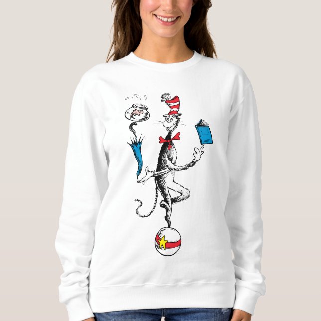 Sweatshirt Chat dans la Loi sur l'équilibre Casquette (Devant)