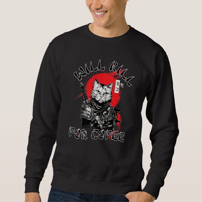 Sweatshirt Chat de Coffee (Devant)