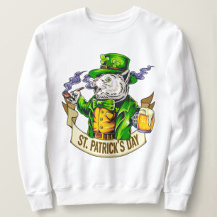 Sweatshirt Chat de la Saint Patrick
