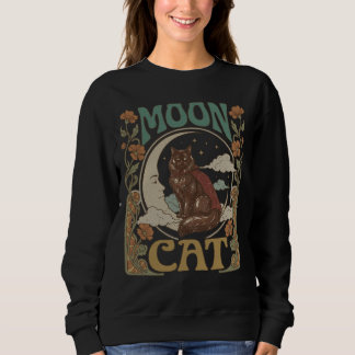 Sweatshirt Chat de Lune Vintage.