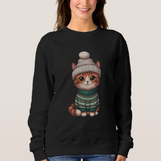 Sweatshirt chat de Noël, amoureux des chats
