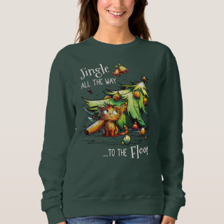 Sweatshirt Chat de Noël amusant | Cadeau Amoureux des chats