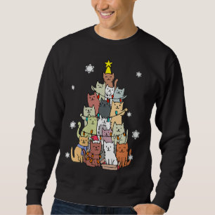 Sweatshirt Chat de Noël moche Chat Arbre - Drôle Chat G