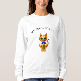 Sweatshirt Chat doré adoré