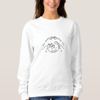 Sweatshirt Chat Endormi Fantaisiste