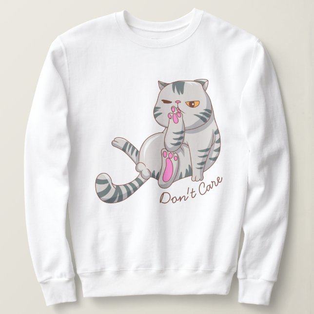Sweatshirt Chat gras mignon (Design devant)