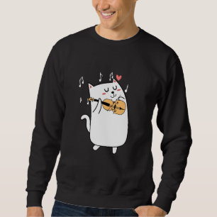 Sweatshirt Chat Jouer Idée De Violon Pour L Animal Ou Violoni