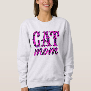 Sweatshirt Chat Maman rose