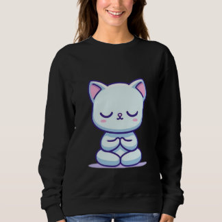 Sweatshirt Chat méditant – ronronnement intérieur