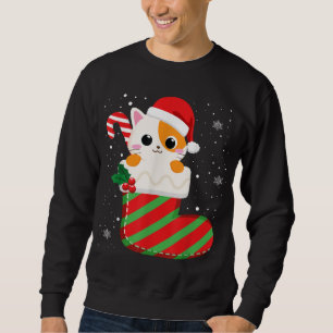Sweatshirt Chat mignon Noël Sucre de canne Noël Noël Chatons 