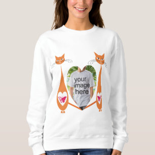 Sweatshirt Chat modifiable Love Coeur Conception personnalisé