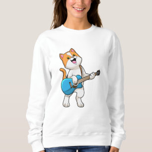 Sweatshirt Chat Musique avec guitare