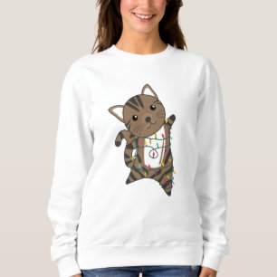 Sweatshirt Chat Noël Neige Hiver Animaux Chats