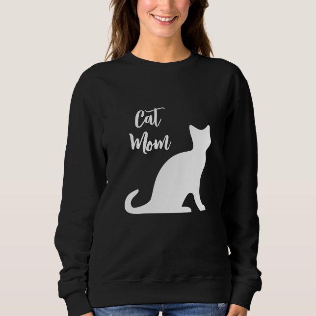 Sweatshirt Chat noir - Chandail maman pour femmes (Devant)