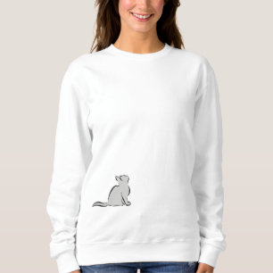 Sweatshirt Chat noir, suffisance grise
