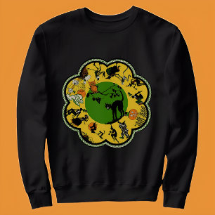 Sweatshirt Chat noir vintage Halloween vintage