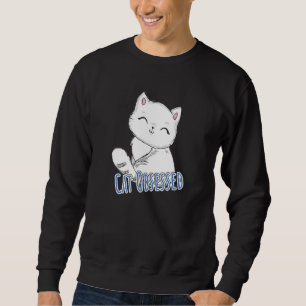 Sweatshirt Chat Obsédé Coeur mignon