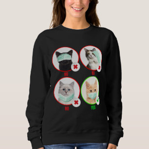 Sweatshirt Chat porte un masque facial correctement Chat Di