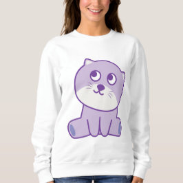 Sweatshirt chat regardant le ciel