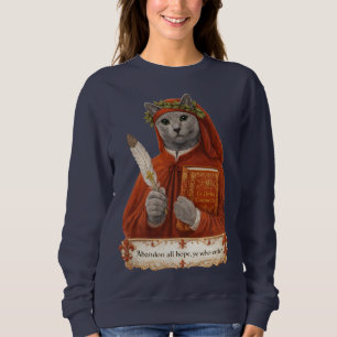 Sweatshirt Chat Russe Bleu Dante Alighieri