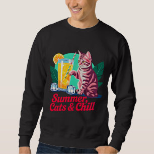 Sweatshirt Chats d'été et détente - Plage amusante pour les a