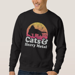 Sweatshirt Chats et Lourds Métal Chat Homme ou Femme