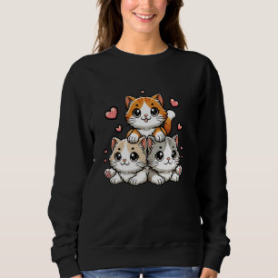Sweatshirt Chats mignons Kawaii Neko Kitten drôle Cadeau amat