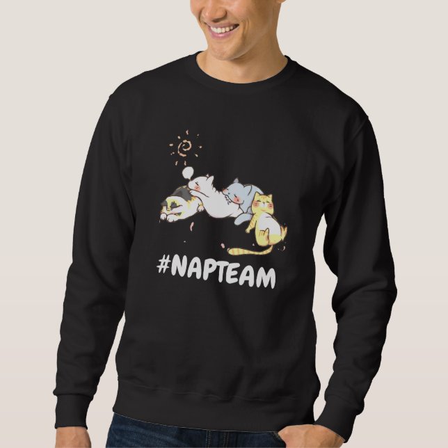 Sweatshirt Chats Naps Lazy Chat Kitten Pour Hommes Et Femmes (Devant)