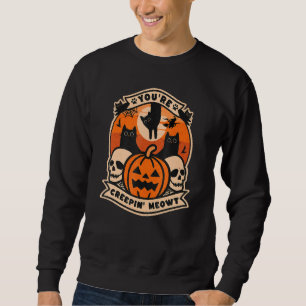 Sweatshirt Chats noirs avec citrouilles et crânes vous faites