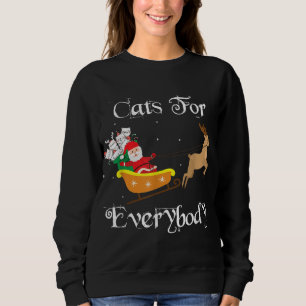 Sweatshirt Chats pour tout le monde Noël Père Noël mignonne A