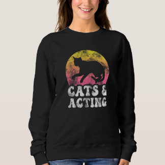 Sweatshirt Chats & Théâtre Vintage Retro Passion