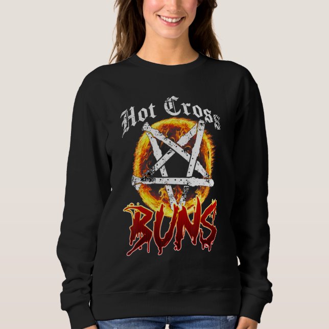Sweatshirt Chaud Cross Buns Retro Fire Graphic (Devant)