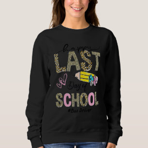 Sweatshirt Chauffeur De Bus Joyeux Jour De L'École Leopard Ét