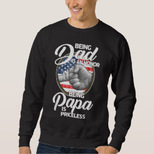 Sweatshirt Check Being Papa Est Un Honneur Being Papa Est San