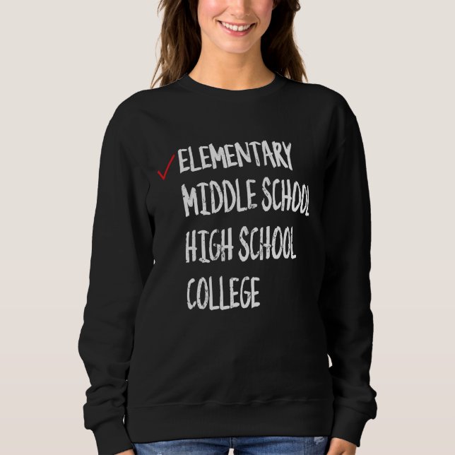 Sweatshirt Checkmark 2023 Elementary Graduation 6th Grade Gra (Devant)