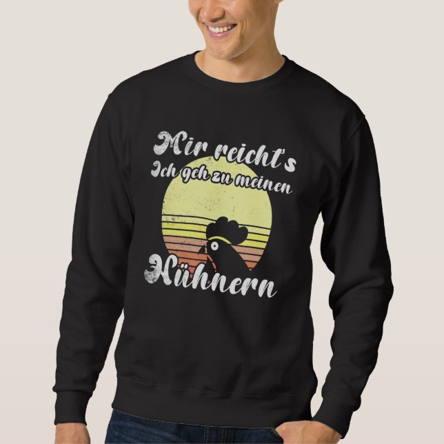 Sweatshirt Cheeky Chicken Sunset Geh Zu Meine Hühnern Script  (Devant)