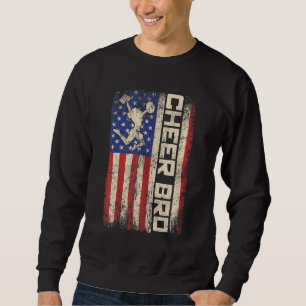 Sweatshirt Cheer Bro Pom-pom girl Frère américain Drapeau amé
