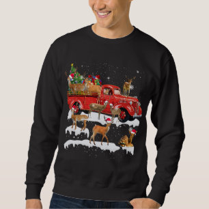 Sweatshirt Cheer équitation Camion Rouge Joyeux Noël Noël X m