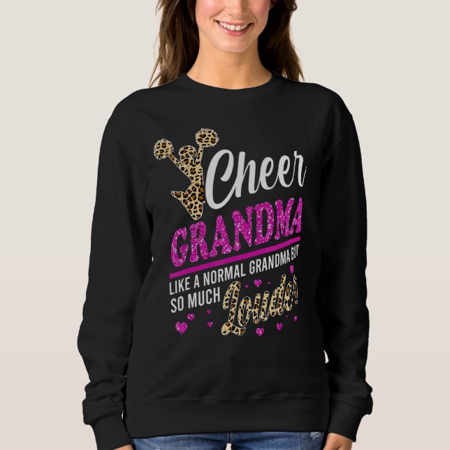 Sweatshirt Cheer Grand-Mère Plus Grand Empreinte de léopard V (Devant)
