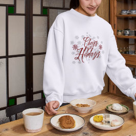 Sweatshirt Cheers to the Holidays - Elegant T-Shirt Festif