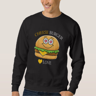Sweatshirt Cheeseburger French Fry & Hamburger Food Heart