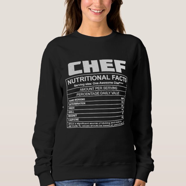 Sweatshirt Chef Vitome Nutrition Fiches Pour Hommes (Devant)
