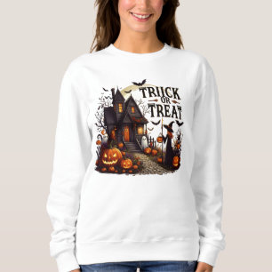 Sweatshirt Chemin de la maison hantée rempli de citrouilles e