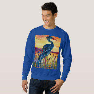 Sweatshirt Chemise à manches longues Blue Heron Sunset