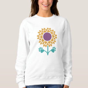 Sweatshirt Chemise à manches longues Empreinte de patte Sunfl