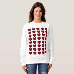 Sweatshirt Chemise à manches longues rouge pour femmes avec c
