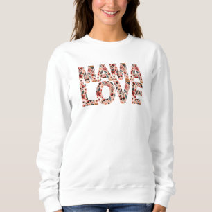 Sweatshirt Chemise à manches longues Typography Mama Love Cer