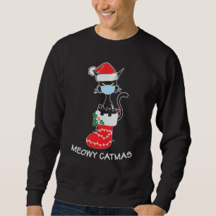 Sweatshirt Chemise Arbre De Noël Pour Chat Maman Papa Meowy C